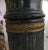 Dark Green 19c Pedestal Gold Tone Bands Dark Green Marble With Octagonal Base For Sale - Image 8 of 11