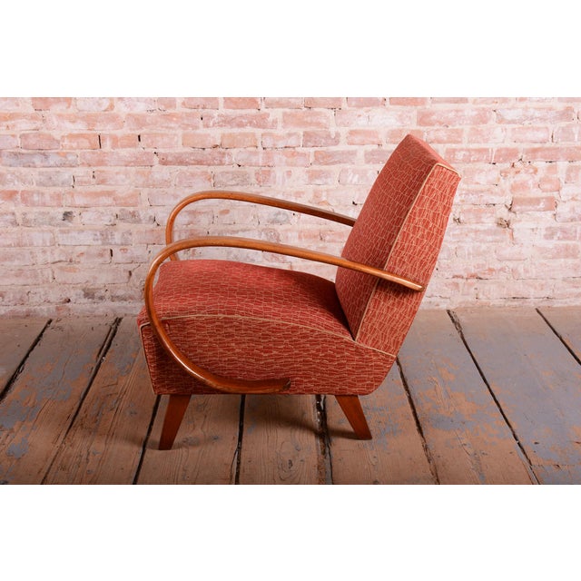 Czech Art Deco Armchair in Beech attributed to J. Halabala for Up Zavody, 1920 For Sale - Image 4 of 9