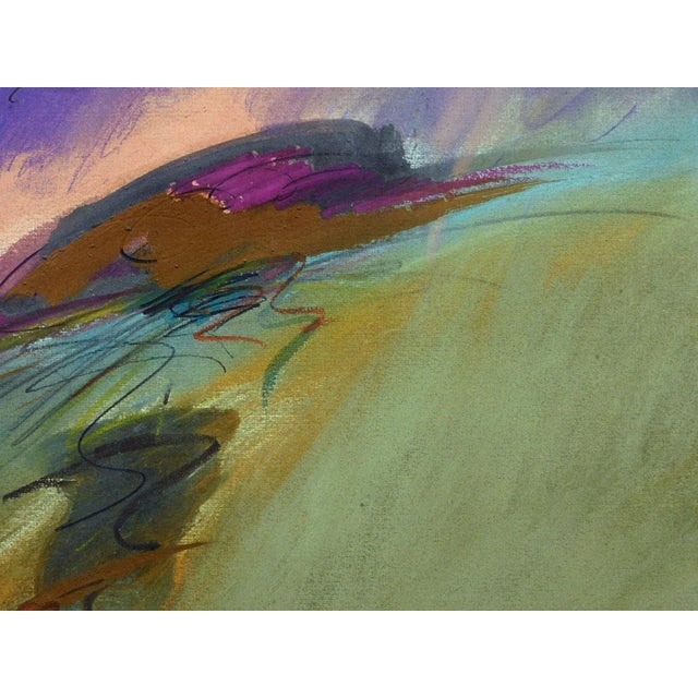1990s Mark Dickson Untitled Mix Media, Pastel and Watercolor Abstract Hand Signed Art For Sale - Image 4 of 5