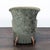 1990s Vintage Green Velvet Lounge Chair With Button-Tufted Back and Fringe Skirt For Sale - Image 5 of 7
