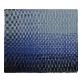 Rug & Kilim's Modern Square Rug in Blue With Geometric Gradient Design For Sale
