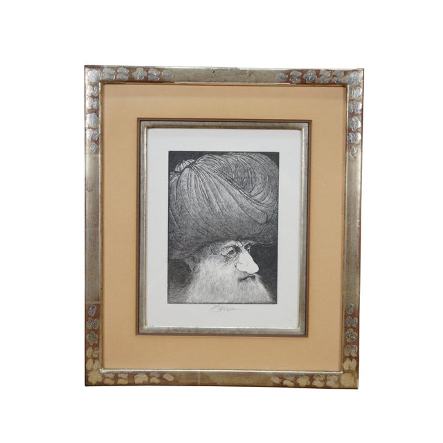 The American School 1970s 2 Barry Moser Nasradin Hodja & Tower of Leander Woodblock Prints 14"- Set of 2 For Sale - Image 3 of 12