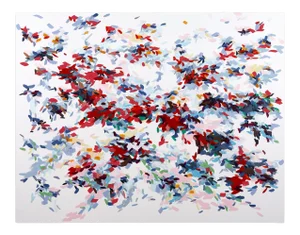 Contemporary Abstract Acrylic on Canvas Paiting "Record of Undefied Color 34" by Kyong Lee