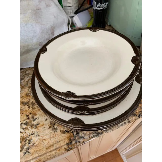 Beautifil Karidesign service for2, includes dinner plate, salad and soup bowl, creamer and sugar bowl. Approx size Dinner...