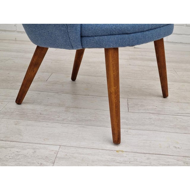 Danish Design Wool Fabric Teak Lounge Chair from Camira Furniture, 1960s For Sale - Image 4 of 15