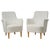 Set of Swedish Modern Samsas White Bouclé Armchairs by Carl Malmsten for O.H. Sjögren For Sale - Image 6 of 6