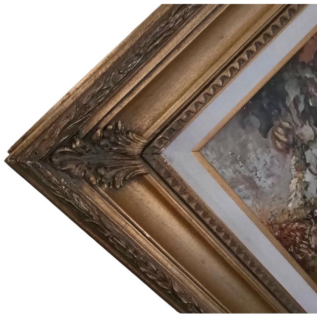 French Mid 20th Century Framed Oil on Canvas For Sale - Image 3 of 5