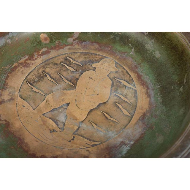 Art Deco Bronze Bowl with Figural Motif by Just Andersen, Denmark, 1930s For Sale - Image 3 of 5