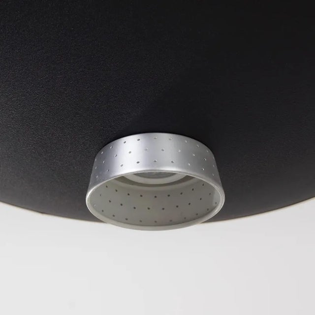 Black Metal Pendant Lamp with Diffuser by Louis Kalff for Philips, 1950s For Sale - Image 4 of 12