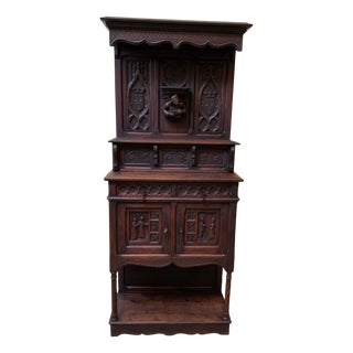 Antique Neo-Gothic Cabinet, 1880 For Sale