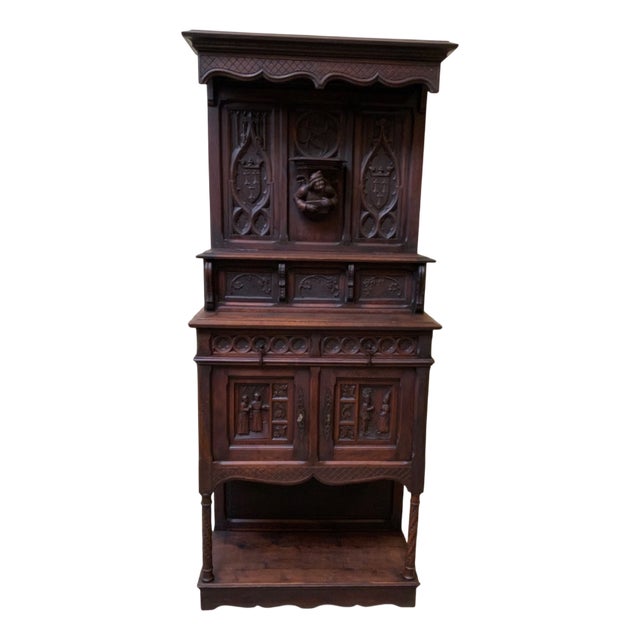 Antique Neo-Gothic Cabinet, 1880 For Sale