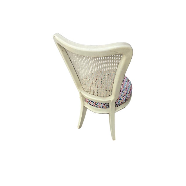 Wood 1950s French Style Cream Vanity Chair For Sale - Image 7 of 11