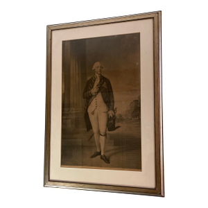 Late 18th Century Museum Quality Engraving King George III, Framed