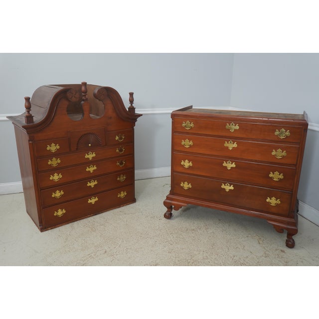 Antique 18th Century Clawfoot Cherry Queen Anne Highboy Chest on Chest For Sale - Image 13 of 18