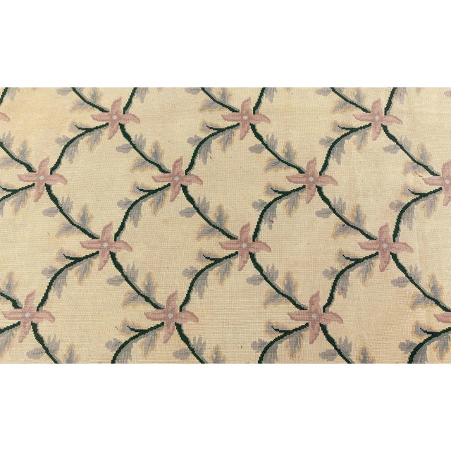 Traditional One-of-a-kind Vintage Portuguese Needlepoint Carpet For Sale - Image 3 of 10