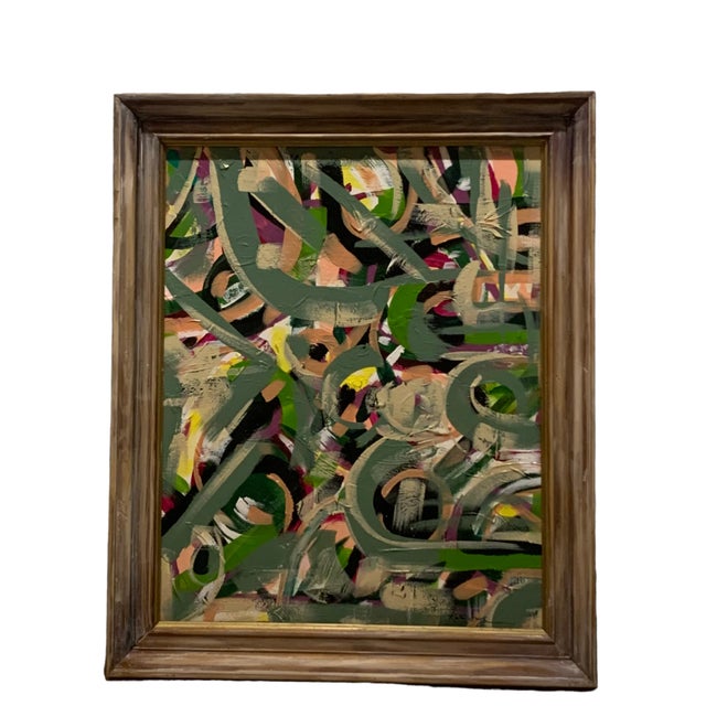 Modern Abstract Expressionist Painting, Framed For Sale - Image 11 of 11