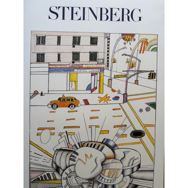 White Saul Steinberg (1914–1999), Cocktail Lounge, 1986, Vintage Exhibition Poster For Sale - Image 8 of 13
