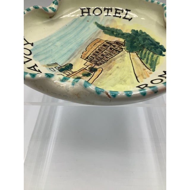 Vintage Savoy Hotel Rome Ashtray Catchall Painted Orvieto Italy Rare For Sale In New York - Image 6 of 6
