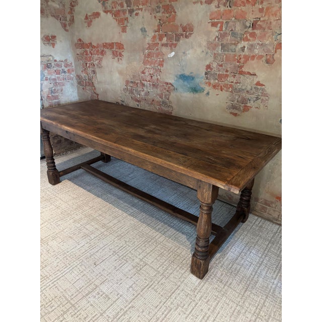 Refectory Kitchen Dining Table in Oak, 1940s For Sale - Image 11 of 14