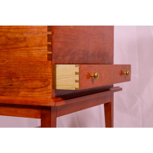 American Shaker Cherry Chest on Stand For Sale - Image 3 of 6