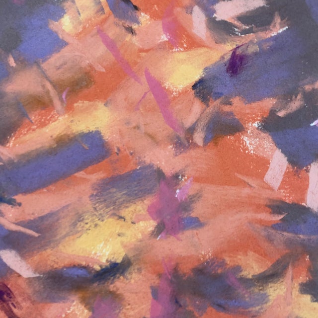 Contemporary Original Contemporary Robert Cooke Abstract Tree Pastel Drawing For Sale - Image 3 of 5