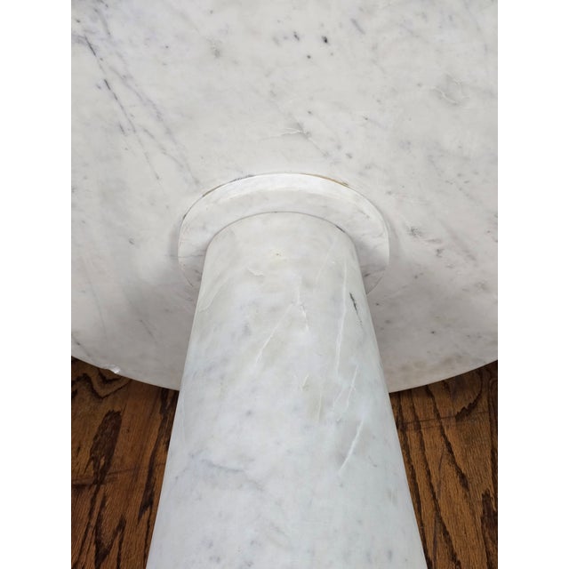 Sculptural Marble Pedestal Table in the Style of 1970 Angelo Mangiarotti For Sale - Image 9 of 10