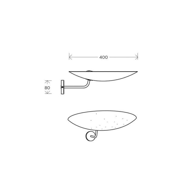 Disderot Pierre Disderot Model #2059 Large Perforated Wall Lamp in White & Dark Chrome For Sale - Image 4 of 5