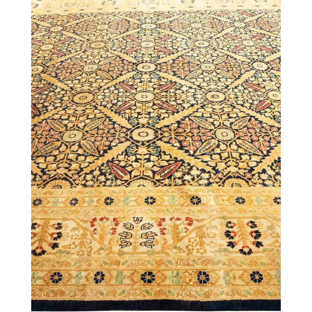 Solo Rugs Vintage Moroccan Hand Knotted Wool Area Rug, Navy Blue - 8'1" X 10'1" For Sale - Image 4 of 9