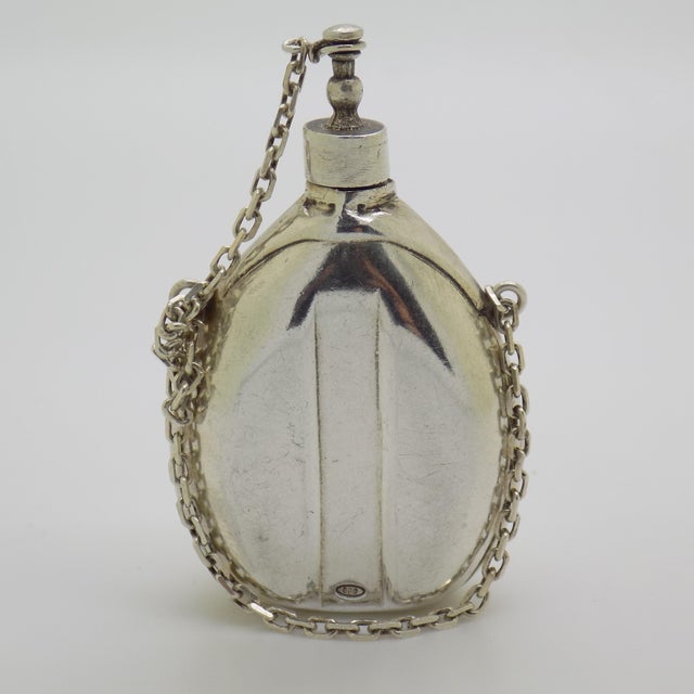 Vintage Italian Handmade Genuine Silver Canteen Perfume Bottle Figurine, 1980s For Sale - Image 3 of 11