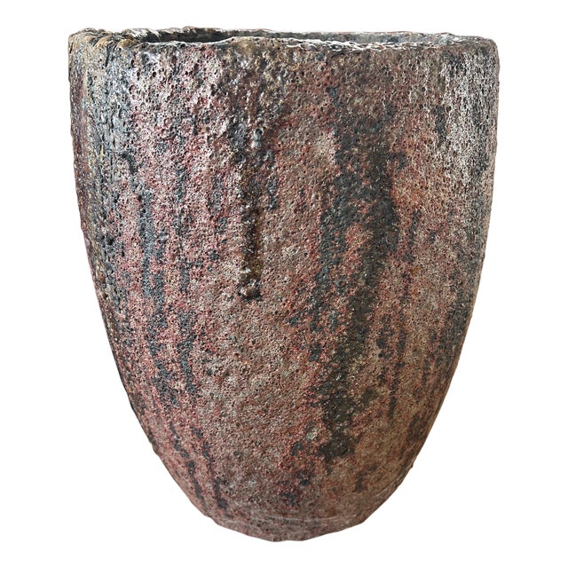 Early 20th Century Brutalist Crucible Pot Planter For Sale