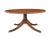 Neoclassical Vintage Duncan Phyfe Style Mahogany Oval Coffee Table – Federal Neoclassical Pedestal Base With Reeded Saber Legs & Brass Claw Feet For Sale - Image 3 of 9