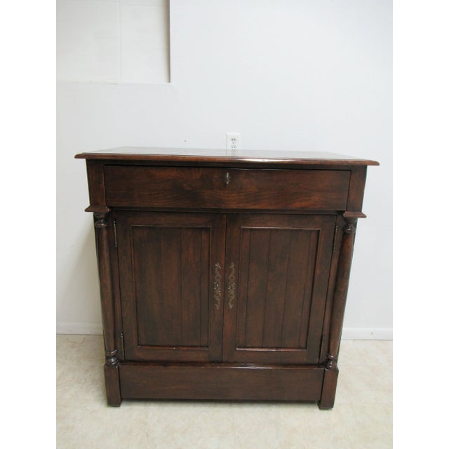 British Colonial Custom Bausman Company Distressed Entertainment Cabinet For Sale - Image 13 of 13