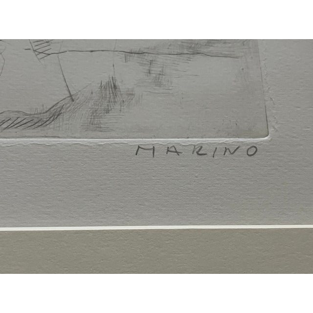 White Marino Marini Original Etching, Rare Edition of Only 20. Signed, Framed, Numbered Xiv/Xx For Sale - Image 8 of 11