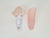 Pair of Minimalist Pink Frosted Glass Triangular Conical Wall Sconce Lamp, 1990s Minimalist wall sconce made in Italy....
