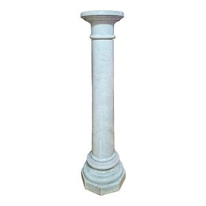 White Marble Neoclassical Pedestal