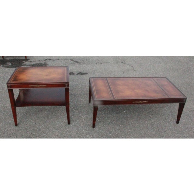 Stickley Furniture, Leather Top End Table Chairish