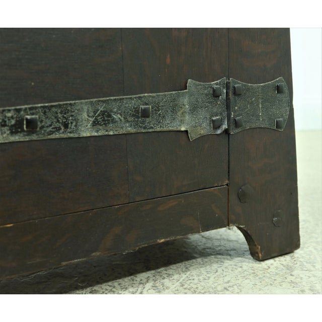 Antique Arts & Crafts Mission Oak Smoking Cabinet For Sale - Image 4 of 13