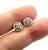Metal Natural White Sapphire Diamond Stud Earrings 14k Yellow Gold 0.97 TCW Certified For Sale - Image 7 of 11