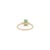 1.06Carat Emerald and Diamond 14k Yellow Gold Floral Cluster Engagement Ring Size 8 For Sale - Image 9 of 15