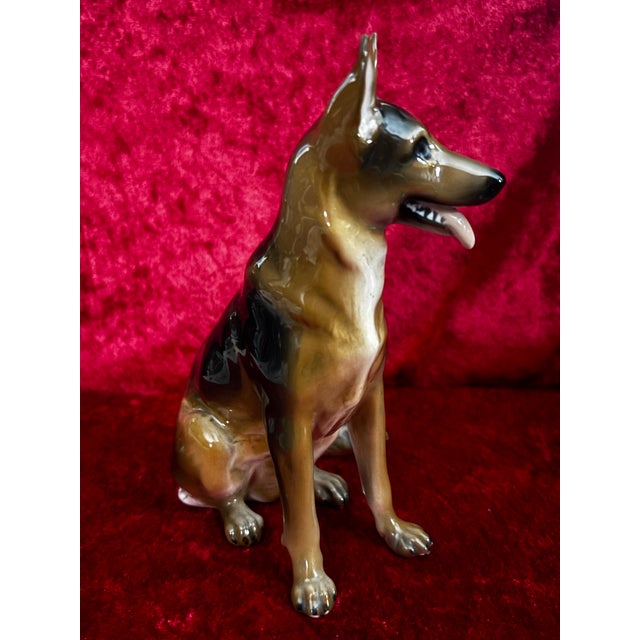 Vintage Rosenthal Germany Hand Painted German Shepherd Dog Figurine For Sale In Jacksonville, FL - Image 6 of 12