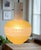 Mid-Century Modern Vintage Yellow Glass Pendant Lamp, 1960s For Sale - Image 3 of 7