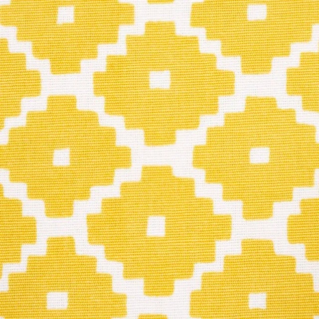 Abstract Sample - Schumacher Ziggurat Fabric in Yellow For Sale - Image 3 of 4