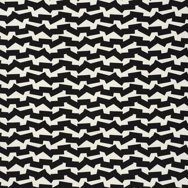 Abstract Sample - Schumacher X Studio Bon Jumble Ii Fabric in Black For Sale - Image 3 of 3