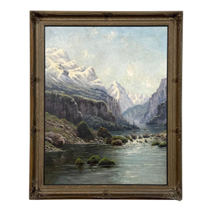 19th Century Framed Oil Painting on Canvas by L. Delderenne (1864-1921)