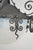 Mid 20th Century Restored Spanish Revival Wrought Iron Opalescent Glass Pendant Light For Sale - Image 4 of 12