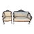 Early 20th Century Antique Victorian Style Carved Walnut Parlor Set, Loveseat and Lounge Chair For Sale