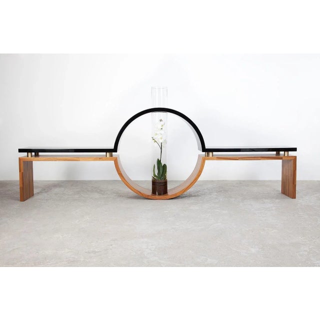 Hublot lacquered bench, Carla Baz Dimensions: 80 x 240 x 33 cm Materials: Solid walnut with lacquered top. Hublot is an...