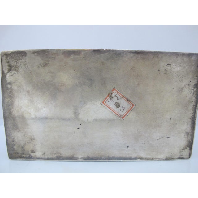 Antique Indian Silver Embossed Flower Scroll Hinged Lid Casket Chest Box For Sale - Image 10 of 11