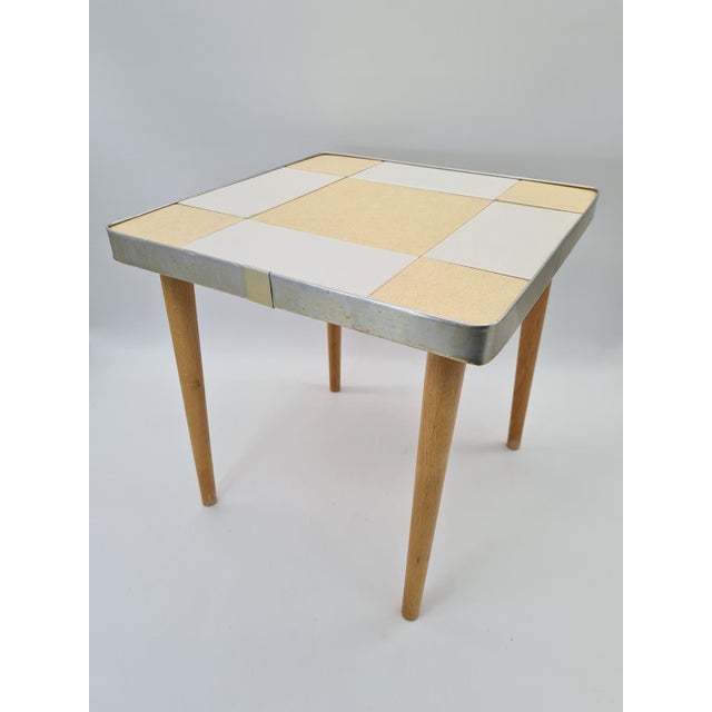 1970s Small Mid-Century Modern Coffee Table with Ceramic Top, 1960s-1970s For Sale - Image 5 of 10