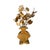 Wood Antique Italian Gilded Wood Middle Urns With Metal Flowers- A Pair For Sale - Image 7 of 7